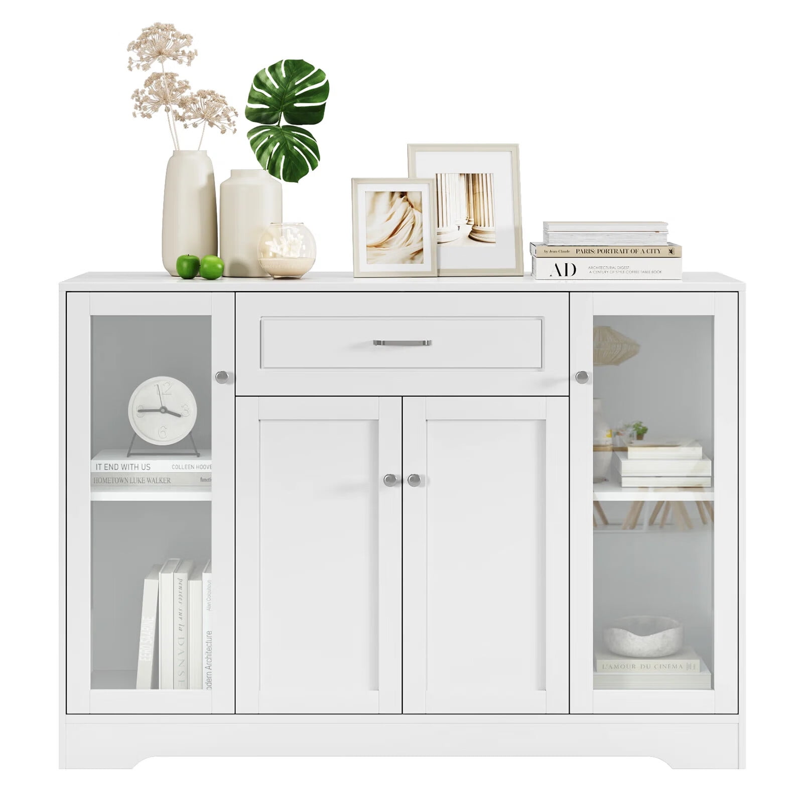 Homecho Sideboard Buffet with Doors and Large Drawers , Modern
