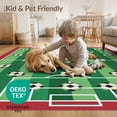 thumbnail image 4 of ODIKA 3'x5' Washable Area Rug Non-Slip, Flatweave, Easy Care Field Bold Athletic Border Score Motif Aglity Theme Decorations Soccer Flowing for Hallway, Laundry Room, 4 of 7