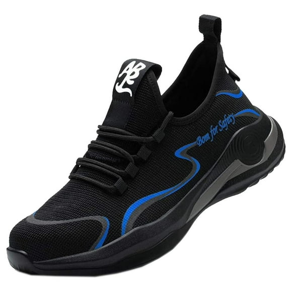 Zapatos de Seguridad Industriales FootShack SafetyHikeBlue 10.5US 27MX Negro/Azul Punta de Acero