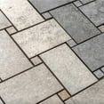 thumbnail image 5 of The Tile Life Wilds Bone Porcelain Basketweave Mosaic Floor and Wall Tile, 12" x 12", 6 Pc., 5 of 6