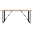 thumbnail image 4 of vidaXL Dining Table O-Frame 70.9"x35.4"x29.5" Solid Wood Pine and Steel, 4 of 9