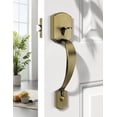 thumbnail image 2 of Front Door Handle and Deadbolt Set  Front Door Lock Set  Oil-Rubbed Bronze  Vintage Lower Half Entry Handleset  Entry Door Handle with Reversible Lever, 2 of 7