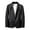 Black #01, variant on Mens Black Faux Leather Blazer Casual One Button Faux Leather Jackets With Pockets Slim Fit Outdoor Moto Sport Coat Black L