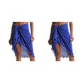 thumbnail image 4 of Qarigey Poliéster Niñas Plegable Casual Bohemio Romántico Verano Vacaciones Compras Citas Playa Jugando Faldas Azul Azul 2piezas, 4 of 6