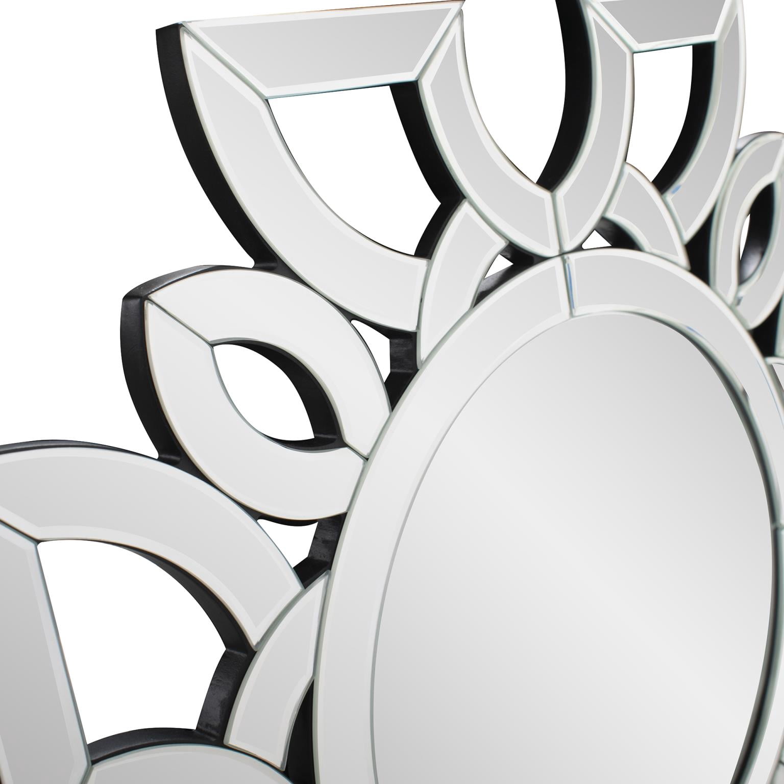 Tyler Dillon Symmetrical Cut Pattern Wall Mirror 19.75"H x 19.75"W