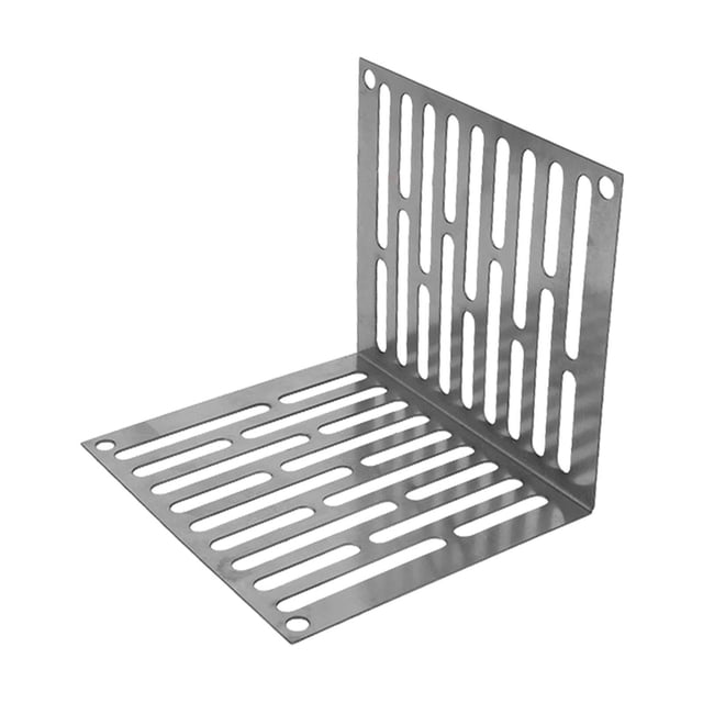 Rejilla de drenaje para piso de esquina de pared, estructura en ángulo recto, acero inoxidable 125 cm x 11 cm x 11 cm