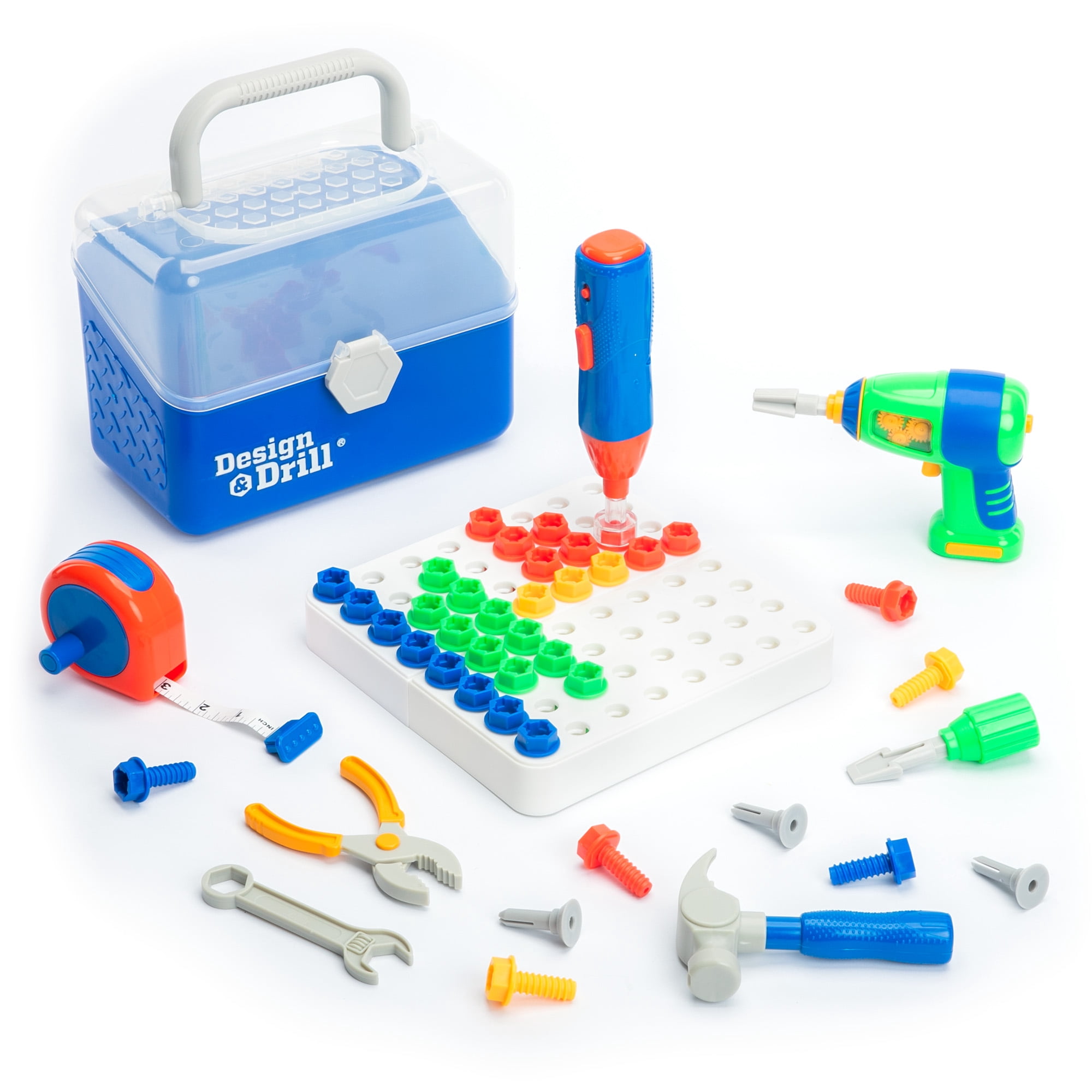 Educational Insights Design and Drill Toolbox, STEM Construction Toy, Ages 3+
