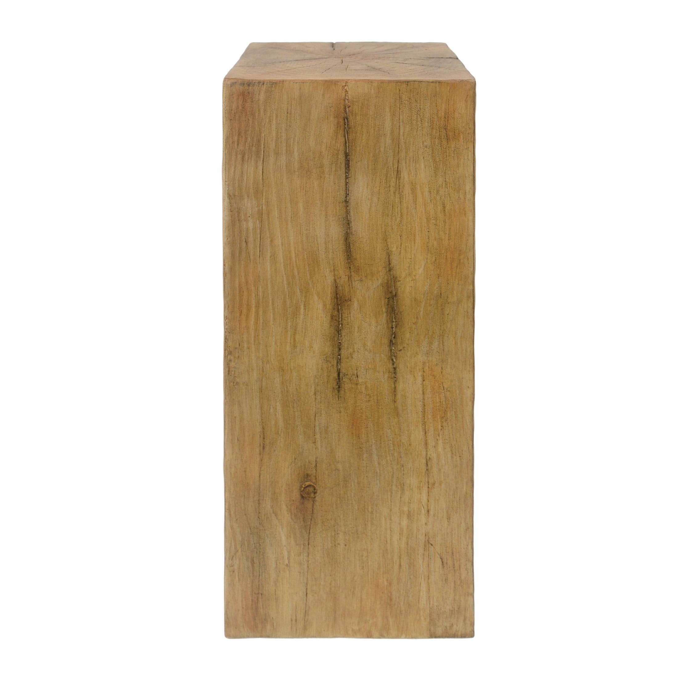 Christopher Knight Home 33.75" MGO End Table, Wood-Look Square Design, Indoor Outdoor Side Table, Natural Finish, Set of 2