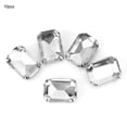 thumbnail image 2 of 10pcs Rectangle Sewing On Rhinestones, Faux Colorful  Claw  Glitter Stones For DIY Clothes Crafts Garments Accessories, 2 of 8