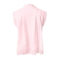 thumbnail image 7 of BODOAO Women’s Sleeveless Eyelet Lace Blouse Scalloped Mock Neck Loose Fit Tank Top with Ruffle Trim and Embroidered Hem Casual Summer Shirt for Work Vacation Daily Wear Pink M, 7 of 7