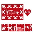 thumbnail image 3 of 4pcs/ Set Valentine's Day Placemats Tabletop Coasters Party Tableware Mats, 3 of 7