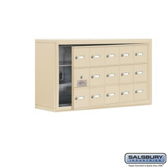 SalsburyIndustries 19138-15SSK Cell Phone Storage Locker With Front Access Panel - 3 Door High Unit, Sandstone