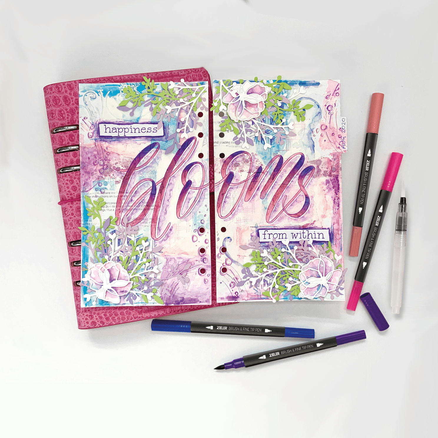 Zieler® 18 Brush & Fine Tip Pens with Water Brush
