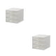 thumbnail image 2 of Toystoory Caja de almacenamiento ABS para ocasiones aplicables, organizador para papelería, organizador de cajones de plástico Premium, triple blanco Cuadrícula triple 2Conjunto, 2 of 6