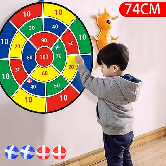 Hardboard Children's Ball Toy with Suction Cup, Indoor & Outdoor Dart Board Game, Interactive Playset for Family Fun, Physical Activity Toy for Kids, Ideal for Parties and Picnics