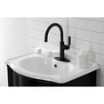 thumbnail image 2 of Kingston Brass KSD2230KL Whitaker One-Handle Single-Hole Bathroom Faucet with Deck Plate and Push Pop-Up Drain, Matte Black, 2 of 7