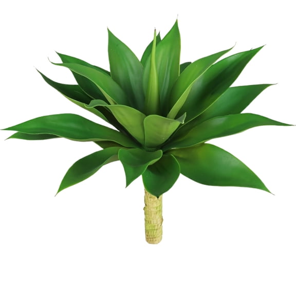 Lumifun Artificial Agave Plant 17.7 inches, Fake Succulent Plant Stems, UV Resistant Realistic Artificial Plant for Outdoor & Indoor Garden Landscaping Yard Porch Patio Balcony Front Door