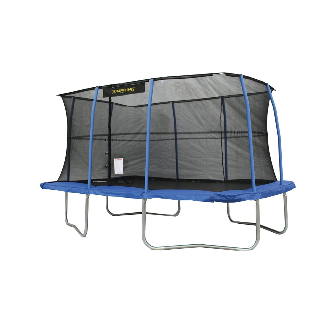 JumpKing 10 x 14 Foot Rectangular Trampoline with Safety Net Siding