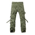 thumbnail image 4 of Birdeem Mens Solid Multi-Pocket Washed Overalls Outdoor Casual Pants Trousers, 4 of 12
