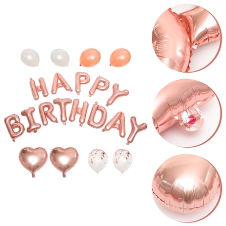 FRCOLOR  Birthday Party Decorations Balloon Balloons for Happy Women's Rose Gold