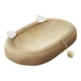 thumbnail image 4 of Rascador de Sisal para gatos, almohadilla rascadora para gatos de interior, juguetes de entrenamiento, cama ovalada para rascar gatos, para jugar con Trenzado de sisal, 4 of 8