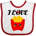 thumbnail image 3 of Inktastic Fry Lover I Love French Fries Boys or Girls Baby Bib, 3 of 4
