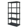thumbnail image 3 of IRIS 5-Tier Plastic Storage Shelves, 73" H x 17" W x 35" D, 500 Lb Total Capacity, Black, 3 of 11