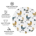 thumbnail image 3 of Lsque Farm Roosters Pattern 4" Drink Coasters Set of 4, PVC Leather Absorbent Coasters, Table Coaster Set Decorative Coffee Cup Coasters Housewarming Gift -Round Shape, 3 of 6