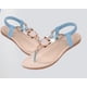 thumbnail image 2 of Sandalias de gladiador con diamantes de imitación para mujer, sandalias de boda Pingtan, sandalias de dama de honor con perlas brillantes, sandalias bohemias azules Xemadio HMHZ766-15, 2 of 4