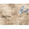thumbnail image 4 of MOYISHI Blue Birds Contact Paper Handwriting Pattern Self-Adhesive Shelf Liner Locker Sticker 17.7 Inch By 9.8 Feet, 4 of 4