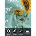 thumbnail image 7 of Turquoise Sunshine Sunflower Cloth Napkins Set of 4 Reusable Dinner Napkins, Pastoral Bees Farmhouse Floral Cocktail Napkin Washable Table Napkins for Wedding/Holiday Party/Baby Shower 20"x20", 7 of 7