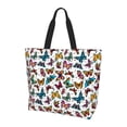 thumbnail image 2 of Fuzoiu Colorful Flying Butterflies Print Tote Bags for Women,Shoulder Bag, Gym Tote,Top Handle Ladies Shoulder Bags for Work Beach Travel and Shopping Grocery, 2 of 9