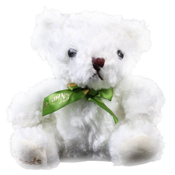 KAKOWELY Muñeco de oso de dibujos animados, peluche de oso con lazo, divertido y lindo oso de peluche