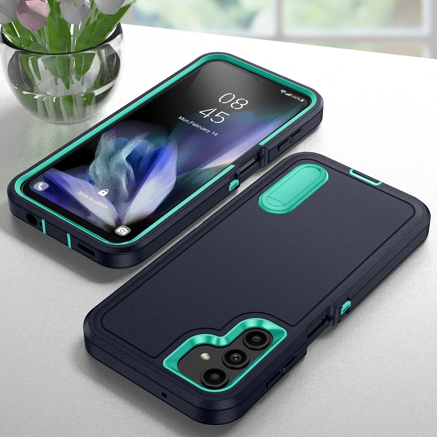 Otter Anti-Shock Box Rugged Cover for Samsung Galaxy S25 S24 S23 Ultra S22 Plus FE A56 A36 A26 A16 A06 Stand Armor Phone Case