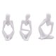 thumbnail image 1 of Toystoory Estatuilla de pensador de resina, regalo exquisito para amantes del arte, figuritas abstractas, materiales de estatua de pensador Decoración del hogar blanco, 1 of 6