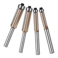 thumbnail image 3 of 6Mm /4In Shank Trim Router Bit 3 Flute Pattern Wood Router Bit With Bearing, 3 of 6