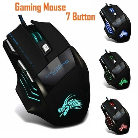 7 Button Mouse Gamer Gaming 5500DPI Multi Color LED Optical USB Wired Gaming Mouse Mice For PC (Best Computer Mouse 2019)