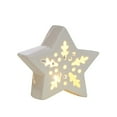thumbnail image 4 of Christmas Ceramic Luminous Star Desktop Ornaments Scene Layout Decorations Christmas Holiday Small Ornaments, 4 of 6