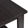thumbnail image 3 of Wooden Dark End Table, SESSLIFE 2 Tiers Side Table with Storage Shelf, Simplistic Square Bedside Table for Bedroom Living Room, 14.9 (L) x 14.9 (W) x 18.5 (H)inches, X2507, 3 of 7