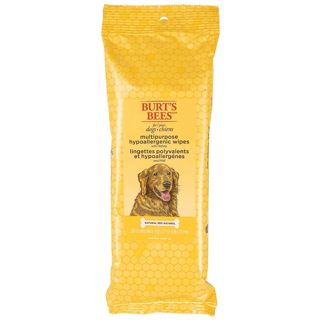 Burt's Bees Toallitas Húmedas para Perro con Miel, Multiusos, Elimina Suciedad y Mal Olor, 50 pzs Burt´s Bees FFP7488