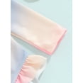 thumbnail image 6 of Bagilaanoe Toddler Baby Girl One-Piece Swimsuit Gradient Color Long Sleeve Zipper Rashguard Swimwear 6M 12M 2T 3T 4T Kids Ruffle Bathing Suit, 6 of 8