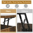 Costway Lift Top Coffee Table w/ Hidden Compartment and Storage Shelves