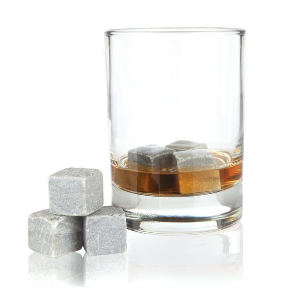True Glacier Rocks Soapstone Cube Set, Bourbon and Whiskey Stones, Set of 6