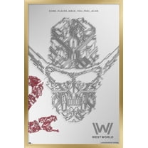 Westworld - White Wall Poster, 22.375" x 34", Framed