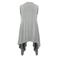 thumbnail image 2 of Made by Johnny Women's Lightweight Sleeveless Draped Open Cardigan M HEATHER_GREY, 2 of 6
