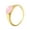 Gold Pink, variant on Women's Multicolor Small Oval Gemstone Rings Band Stainless Steel Statement Wedding Anniversary Jewelry Gold Pink Size 9