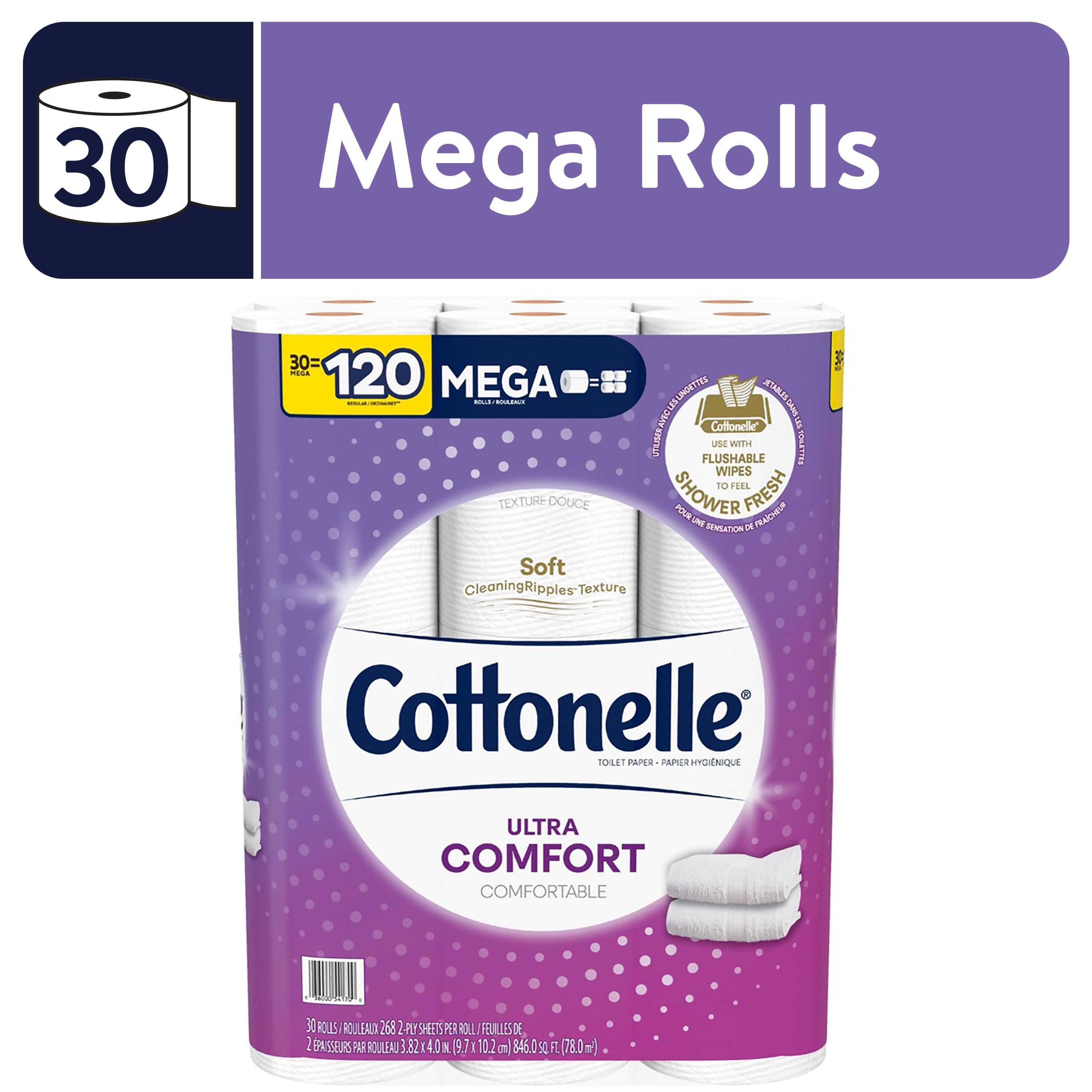 Cottonelle Ultra Comfort Toilet Paper, 30 Mega Rolls