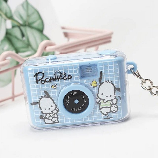Sanrio-Llavero de Hello Kitty Kuromi Cinnamoroll, colgante de bolso, accesorios de adorno, proyector de cámara, Anime creativo, Kaw, nuevo