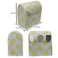 thumbnail image 5 of Grey and Yellow Lounger Chair Bag, Sketchy Hand Drawn Design of Cartoon Owls Modern Hipster Style Image, High Capacity Storage with Handle Container, Lounger Size, Marigold and Teal, by Ambesonne, 5 of 5