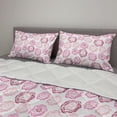 thumbnail image 2 of Floral Comforter & Sham Bedding Set, Top View Illustration of Romantic Blooming Roses Composition, 3 pcs Duvet Set Microfiber Filling Quilt, 5 Sizes, Pink Mauve Taupe, by Ambesonne, 2 of 4